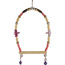 Braventa Collection Beak's Doğal Kuş Oyuncakları, Tahta Salıncak x 5 Adet