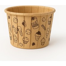 Braventa Collection Mallart® Kraft Tek Kullanımlık Muffin Kalıbı, 6,5x4 Cm, 12'li Set, Airfryer ve Fırın Uyumlu, Cupcake