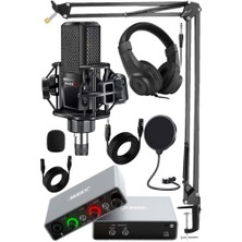 Braventa Collection Midex Central-Gr Pack-1 Stüdyo Kayıt Ekipmanları GLX-700GR Ses Kartı MX-2020 Stüdyo Mikrofon