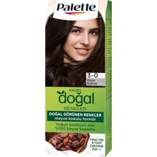 Braventa Collection Palette Kalıcı Doğal Renkler 3-0 Koyu Kahve Kakao Yağı & Yulaf Çekirdeği Özlğ Saç Boyası