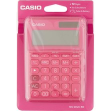 Braventa Collection Casio MS-20UC-RD-N-DC Casio Mini Masa Hesap Makinesi, Pembe