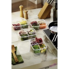 Braventa Collection Fevito Mikrodalga ve Difrizde Kullanılabilen Saklama Kabı Seti 4'lü Beyaz S-412