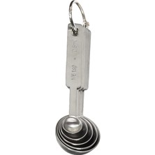 Braventa Collection Epinox Ölçü Kaşığı Seti 5'li Paslanmaz Çelik Ölçüm Kaşığı Seti, Çok Renkli