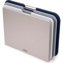 Braventa Collection Joseph Joseph 60147 Nest Büyük 3'lü Kesme Tahtası Seti, Gri/mavi