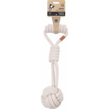Braventa Collection M-Pets Coto White Tug Ball 36CM Örgü Oyuncak