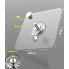 Braventa Collection Pin Delgisiz Vidalı Kanca Tırnak Yapışkanlı Raf Tutucu Askı Süper Güçlü Çerçeve Askısı