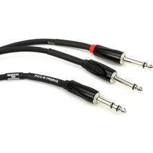 Braventa Collection Roland Black-Serisi Bağlantı Eklemesi/split Kablo – 6,3-Mm-Trs- 2x 6,3-Mm Jak, Uzunluk: 1,5m – Rcc-5