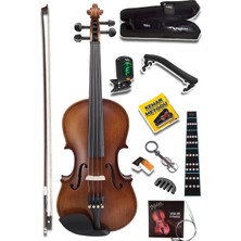 Braventa Collection LMA-644-PAK Profesyonel Keman 4/4 Tam Boy (Yastık Tuner Susturucu Yedek Tel Reçine Metod)