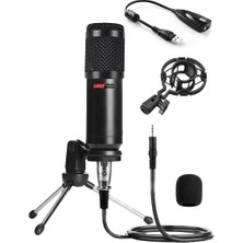 Braventa Collection BM800 Condenser Stüdyo Mikrofon (Mini Tripod + 7.1 Ses Kartı)