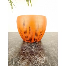 Braventa Collection Bitkitasarımı Doğal Desen Terrakota Toprak Saksı 15 cm