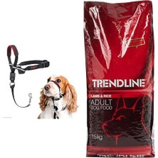 Braventa Collection Optifit Ağızlıklı Tasma, Orta Boy Siyah + Kuzu Etli & Pirinçli Yetişkin Köpek Maması 15 kg