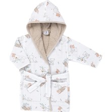 Braventa Collection Hero Müslin Desenli Bornoz Teddy 1-2 Yaş
