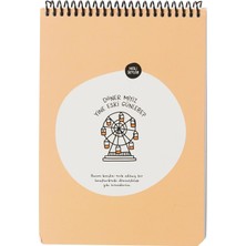 Braventa Collection 'döner Miyiz Yine Eski Günlere' Çizgili Üstten Spiralli Defter, A5, 80 Yaprak