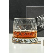 Braventa Collection Özel Kutusunda Kristal Desenli Viski Kadeh Seti Viski Taşı Bardak Set