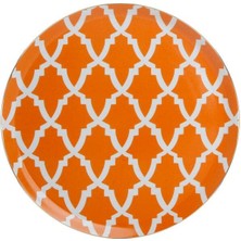 Braventa Collection Desen3 Turuncu Düz Tabak 28CM