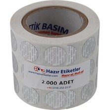 Braventa Collection , Hazır Al Original Etiketi Pp Metalize(Hologramlı) 15MM Çapında 2000 Adet Yan Yana 3 Lü