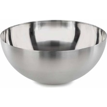 Braventa Collection Salata Kasesi "blanda Blank" Servis Kasesi 28 cm Çap Paslanmaz Çelikten Gümüş