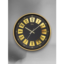 Braventa Collection D-218-A-12 Parçalı Kadran 30 cm Sessiz Akar Duvar Saati Gold