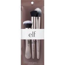 Braventa Collection E.l.f. Macun Araçları Üçlü, Macun Ürünleri Için 3'lü Yüz Makyaj Fırçası Seti, Macun Astarı, Allık ve