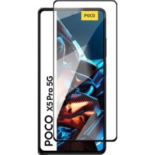 Braventa Collection Enfein Poco X5 Pro 5g Ile Uyumlu Ekran Koruyucu Temperli 5d Çerçeveli Full Cam Tempered Glass Poco x