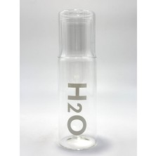 Braventa Collection 600 ml Bardaklı Başucu Sürahisi – Şık ve Dayanıklı Su Şişesi, ve Ofis Kullanımı Için Pratik, Kapağı