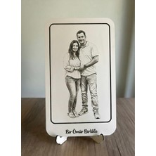 Runc Design Kişiye Özel Fotoğraflı "özel Mesaj " Tasarımlı Masa Üstü Dekoratif Çerçeve - Yıl Dönümü Hediyesi