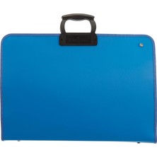 Braventa Collection Proje Çantası Mavi, 38X55 Cm, Askılı Taşıma, Kalemlikli, Sert Kapaklı, El Yormayan Ergonomik Kulp
