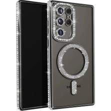 Kuzgun Ticaret Samsung Galaxy S25 Ultra Kılıf Joke Simli Magneticsafe Kılıf - Siyah