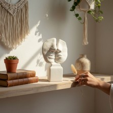 Taş Tozu Dekoratif Yüz Büstü | Modern & Minimal Tasarım