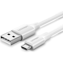 Braventa Collection Ugreen 2.0 A Usb-A & Micro-Usb, Micro USB Data ve Şarj Kablosu, 1 Metre, Beyaz, 60141
