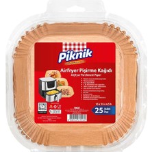 Braventa Collection Piknik Airfryer Pişirme Kağidi Kare 25LI