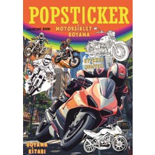 Kuzgun Ticaret Motorsiklet  Boyama Kitabı Popsticker