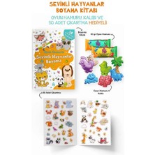 Kuzgun Ticaret Sevimli Hayvanlar Boyama Kitabı - Oyun Hamurlu - 3 Yaş +