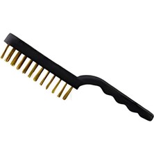 Braventa Collection Mangal Barbekü Izgara Temizleme Tel Fırçası Plastik Saplı Mangal Tost Temizleme Fırçası Sık Telli (1