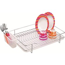 Braventa Collection Ece Metal Tek Katlı Yonca Tabaklık Bulaşıklık