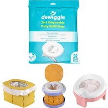 Braventa Collection Dewiggle Lazımlık Poşeti, 30 Adet Emici Pedli Seyahat Hijyen Poşetleri