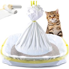 Braventa Collection Kedi Kabı Örtüleri, 14 Adet Dayanıklı Büyük Çekmeli Kedi Tuvalet Torbası, Sağlam Yapılı Kedi Atık Po