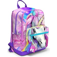 Braventa Collection Dört Bölmeli Unicorn Ortaokul Çantası - Kız Çocuk