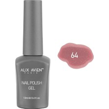 Braventa Collection Alıx Avıen Işıltılı Nude Pembe Kalıcı Oje 64-Yoğun Renk Veren Jel Oje 12 Ml-Nail Uv Gel Polish 64