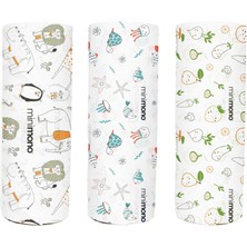 Braventa Collection Minimono 3'lü Desen Mama Sandalyesi Altı ve Aktivite Örtüsü - Orman-Deniz-Meyve Karışık Desen