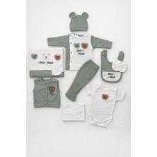 Baby Zuhu Only Bear Ayıcıklı 10’lu Hastane Çıkışı Seti – Battaniyeli (Yeşil)