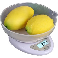Braventa Collection B-05 Dijital Mutfak Terazisi (5kg / 1gr) Hassas Tartı Kilo Ölçer Beyaz / 5 kg Kap Hediyeli
