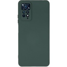Braventa Collection Redmi 11 Pro Kapak Içi Kadife Kamera Korumalı Lansman Silikon Kılıf - Koyu Yeşil