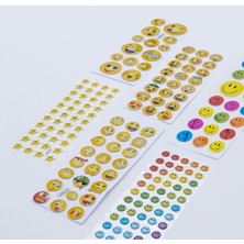 Braventa Collection 6 Adet Karışık Kabartmalı Yapışkan Sticker, Şekilli Gülen Yüzler