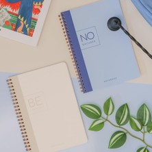 Braventa Collection A5 Spiralli Karton Kapak Kareli Okul Defteri 80 Yaprak 2'li Set - Ders Programlı - Lacivert/bej