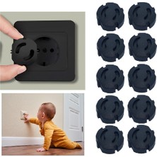 Braventa Collection Tarix Priz Kapağı,priz Koruyucu,çocuk Güvenliği Priz Koruma Kapağı 10 Adet (Siyah)