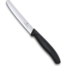 Braventa Collection Vt 6.7833 Swiss Classic Siyah Tırtıklı Domates Sosis Bıçağı 11 cm