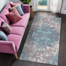 Braventa Collection Mesty Kadife Kaymaz Pamuk Tabanlı Yıkanabilir Antibakteriyel Salon Halısı 200X300