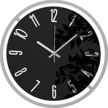 Braventa Collection 50 cm Akar Saniye Sessiz Mekanizma Metal Aynalı Duvar Saati