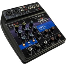Braventa Collection Midex MDX-04FXU Ses Mikseri Stüdyo Kayıt Için 5 Kanal Ses Kartlı +48V Phantomlu Kayıt Mikseri